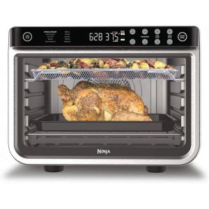 Fryers Ninja DT201 Foodi 10in1 XL Pro Air Fry Digital Countertop Convection Toaster Oven with Dehydrate and Reheat, 1800 Watts