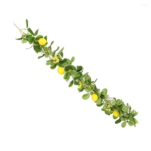 装飾的な花杖の結婚式の装飾夏の花輪の高まりフルーツ人工黄色の絹の花シミュレーションフェスティバル