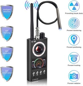 Câmeras K68 Anti -espião Hidden Camera Hunter Detector Anti -esprando RF Signal RF WiFi CAM GPS Rastreador GSM Scanner de insetos de escuta Finder