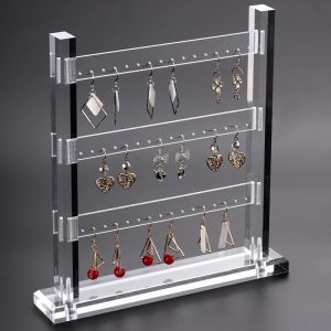 Display kvalitet akryl örhänge display rack hyllörhänge hållare smycken display stativ showcase 2layer och 3layer 4layer tillgänglig