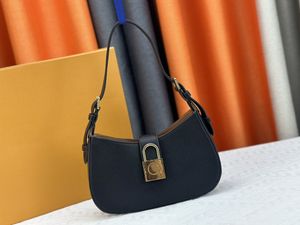 Designer's Nautical Bag LOW KEY SHOULDER BAG Classic Black Luxury Handbag Underarm Bag Crossbodys Bag Gold Padlock Wallet Particle Calf Leather Bag