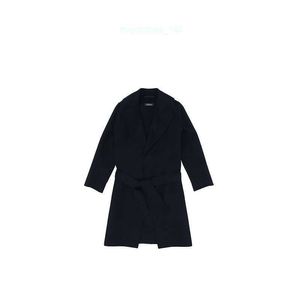Brand Coat Women Coat Designer Coat MAX MARAS Womens Black Lace Up Coat