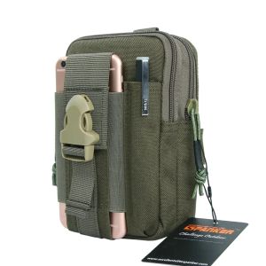 Çantalar Taktik EDC Molle Çanta Çantası Çift Katman Dış Mekan Askeri Bel Fanny Pack Erkekler Telefon Torbağı Kamp Avcılık Bel Çantası