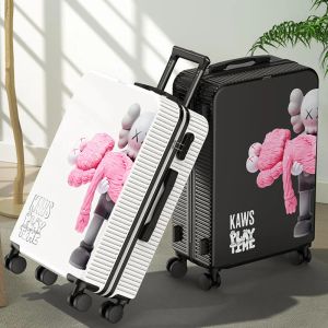 Luggage Graffiti luggage High appearance horizontal trolley case 20 "boarding combination suitcase Strong durable travel case