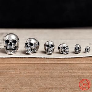 ネックレスYizizai Hiphop Punk Rock Skull Necklace Pendant 100％925 Sterling Silver Cool Domineering Skeleton Pendent Accessory Jewelry