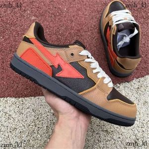 Projektant Bapestar BapeSk8 Sta Buty do biegania Bapestar Buty klasyczne Camo czarny biały zielony zielony czerwony pomarańczowe trampki Camo Men Men Training Brand Athleisure Shoe 842