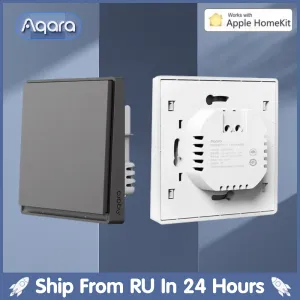 Controle aqara smart wall switch e1 zigbee 3.0 smart home wireless chave de luz light wire wire sem neutro para mi homekit app