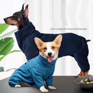 Hundekleidung Fleece Kleidung Winter Dicker warmes Mantelweste Verstellbare Haustierhodnies Rollkragenpullover Overall für Hunde Pitbull Greyhound Custome