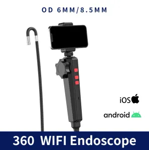 Kameras 2MP 1080p 8mm 180 Grad Zwei -Wege -Artikulate -Lenk -WiFi -Industrie -Endoskop CMOS BoresCope IP67 Bigialmikroskopkamera