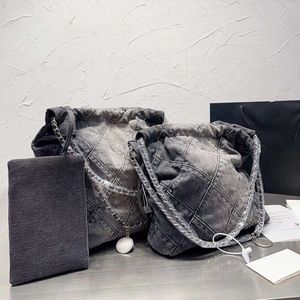 Designerväska denim shoppingväska tote ryggsäck resedesigner kvinna sling kropp dyraste handväska med silverkedja gabrielle quilted lyxys ha