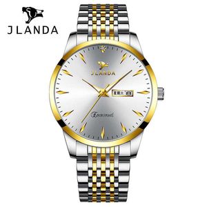 Jlanda/Jinlangda Neue Business Herren Watch Dual Calendar Night Glow Quartz Watch Mens Precision Stahl wasserdichte Uhr