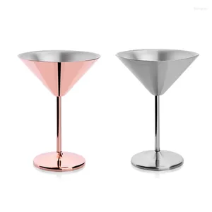 Muggar 1 bit rostfritt stål martini glas cocktail stam vin koppar bar fancy cup gyllene silver två färger att välja