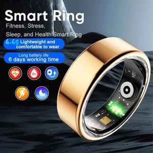 Attività smart Activity Fitness Tracker Frequenza cardiaca Monitoraggio del sonno Monito di ossigeno gradini Anello per le dita per iOS Android Men Women Regali 240414