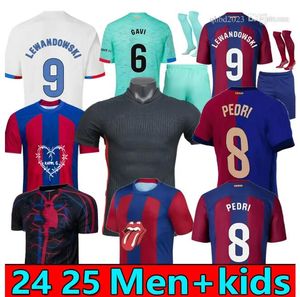 24 25 Gavi Lewandowski FC Soccer Jersey Adama Pedri Camiseta de Futbol Ferran 2024 2025 Ansu Fati Memphis Fan Player Dest Football Shirt Men Kid Kid Kid Kid