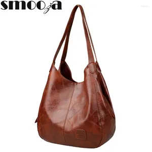 Bag Smooza Vintage Womens Hand Bags Designer Luxus Handtaschen Frauen Schulter weibliche modische Marke CB