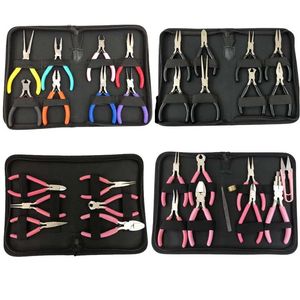 Multifunction Carbon Steel Jewelry Pliers Tool Kits Bag Round Bent Nose Beading Cutting Wire Pliers for Jewelry Making DIY Tool 240419