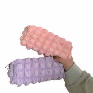 Cream Cloud Soft Pencil Case Cosmetic Bag Student Statiery Bag Multifunctial Travel Stora kapacitet Make Up Storage Bag T394#