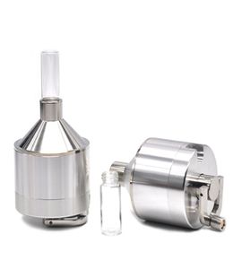 Handcranked aluminum alloy smoke grinder Diameter 56mm Largescale broken smoke device Powdered funnel smoking herb grinder4940051
