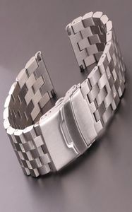 Watchbänder Edelstahlgurt Armband 18mm 20 mm 22 mm 24 mm Frauen Männer Festes Metall gebürstet für Gear S3 Accessoires1458964