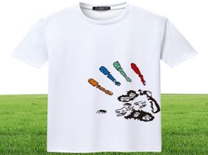 Designer masculino T Camisetas roupas esbeltas roupas de verão simples moda de streetwear mão impressão de palmeira camiseta de algodão casual camiseta camiseta mais 3110175