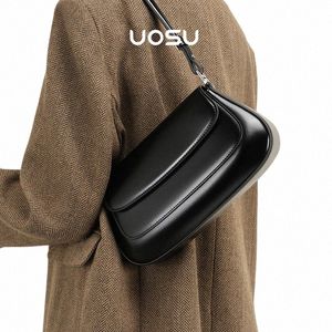 armpit Bag for Women Splite Cow Leather Elegant Office Lady Shoulder Bags Quality Street Fi Red Purses and Handbags 2024 u2iQ#