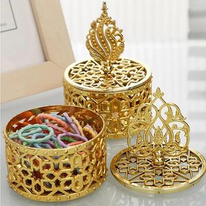 Butelki 1PC pamiątka Prezent Gold Galwalwacja małe pudełko stół domowy wystrój Portable Wedding Tinket Cukier cukier