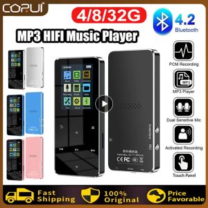 Player neu 1,8 Zoll Metal Touch MP3 MP4 Music Player Bluetooth 5.0 Unterstützt Karte mit FM Wecker Schrittzähler eBook gebautes Lautsprecher