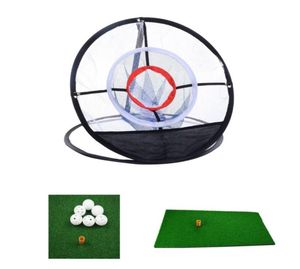 Golf Chipping Practice Net Golf PopUP Indoor Outdoor Chipping Pitching Cages Mats Practice Easy Net Golf Training Aids4275604