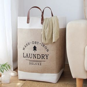 Large Capacity Laundry Basket Dirty Clothes Basket Fabric Laundry Basket Folding Storage Basket Household Storage Box Portable 240422