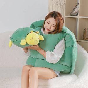 Dolls Funny Wearable Turtle Shell Creative Tortoise Plush Toy Stuffed Animal Doll Soft Pillow for Kids Children Adult Gift