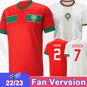 22 23 Morocco Mens Soccer Jerseys National Team HAKIMI ZIYECH EN-NESYRI HARIT SAISS IDRISSI BOUFAL Home Away Football Shirts Adult Uniforms