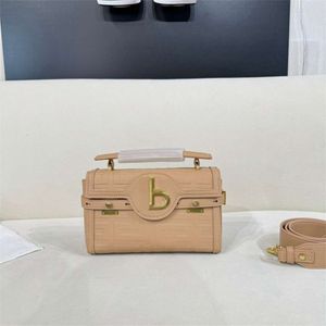 Designertasche Ba2024 Einkaufstaschen Neue Buzz-Serie Lychee gemustert kleine Handtasche Textur Crossbody Bag mit rotierenden Schnallen Gold Antiquitäten-Hardware-Taschen