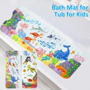 Tapetes banheira tapetes banheiro tapete de desenho animado fofo PVC Banho grande chuveiro anti -vislip com otário de massagem macio