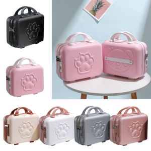 Koffer 14 Zoll Small Bear Paw Koffer Box mit Kennwortsperrung Mini -Gepäck für Travel Shoes Business tragbare Laptops