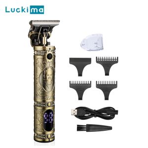 Clippers barbeiro profissional Clippers USB Recarregável Shaver Beard Trimmer for Men Home Electric sem fio Máquina de corte de cabelo