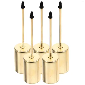 Titulares de vela 5 PCs Candlestick Base Natal Decorações de árvores Copo com Spike Party Christmas Iron Metal Insert para