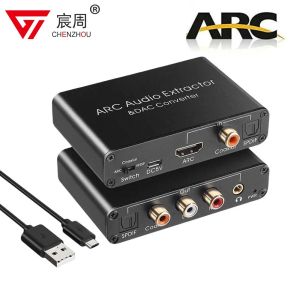 Аудио -экстрактор преобразователя дуги HDMI Audio возвращаемый канал DAC Audio Converter Digital HDMI Optical SPDIF Coaxial и Analog 3,5 мм L/R Stereo