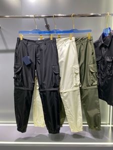 고품질 디자이너 바지 패션 포켓 스티칭화물 바지 팬더 다리 분리 가능한 디자인 HighEnd 브랜드 남성 바지 바지