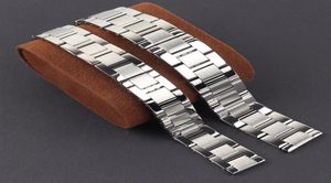 Steel Watch Band för Tanke Men039S CALIBER 16 17 5mm 20 23mm rostfritt Watchband Butterfly Buckle Wristband Silver Armband Ban6454174