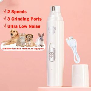 Clippers Dog Nail Grinder 2Squeed Electric laddningsbar husdjur Nageltrimmer smärtfria tassar som sköter utjämning för små medelstora hundar katt