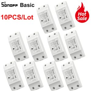 Controle ITEAD SONOFF BASIC R2 WiFi Switch Módulo Smart Home Timer Light Switch Universal DIY Switch Funciona com Alexa Google Home