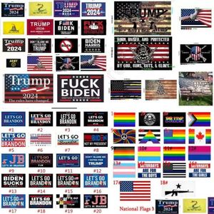 Banner Flags Direct Factory 280 Designs Rainbow LGB 3x5 ft 90x150 cm Let Go Brandon Save Again Trump Flag per il 2024 Presidente OT2T8
