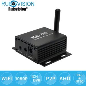 Kameror Mini DVR 1CH 1080P Mini WiFi DVR AHD P2P DVR Videoövervakning Onvif DVR -inspelare för AHD/ CVI/ TVI 1080p Camera Support TF Card