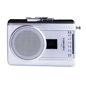 Spelar Walkman Cassette Recorder Tape Player FM AM Radio med inbyggd högtalare, mikrofon, hörlurar jacklisten till musik, lär dig språk