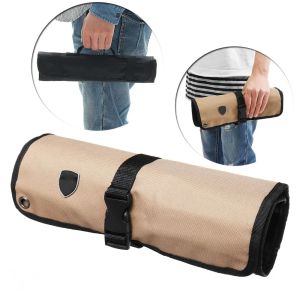 Storage New Coffee 10 Pockets Portable Chef Knife Bag Roll Bag Carry Case Bag Kitchen Cooking Tool Portable Storage Bag Home Garden