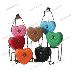 Kurts Geigers London Kensington Soft Leather Handväskor Lyxiga svarta kedjor axelväska Big Cross Body Purse and Bag Heart Rainbow Rands Bag Messenger Bags Wallets Plånböcker