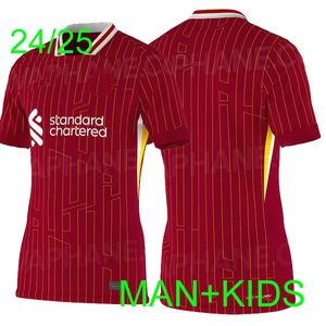 24 25 season SZOBOSZLAI soccer jerseys MAC ALLISTER 2024 Mohamed Diogo Luis DIaz football shirts men kids uniforms SPECIAL Arnold DARWIN jersey 2025 home red SEW