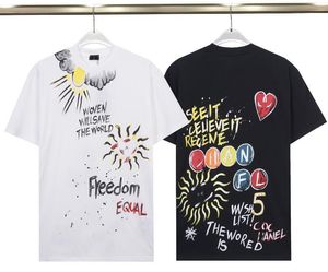 camiseta de grife de designer Summer manga curta grafite grafite de luxo marca de camisetas homens camisetas tee mass roupas