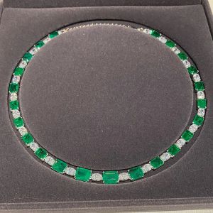 Collane QTT Vintage Charm Luxury 925 Sterling Silver Columbia Emerald Necklace per Women Banquet Party Chochers Fine Jewelry Gift