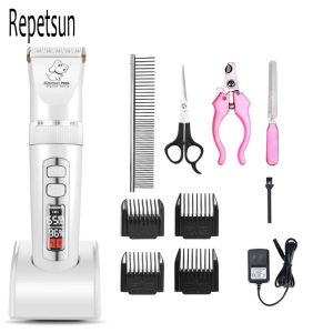 Clippers Baorun P9 Professionelle wiederaufladbare Haustierhund Tierhaarschneider Trimmer Professionelle Katze Pflege Clipper Low Noise Cat Machine